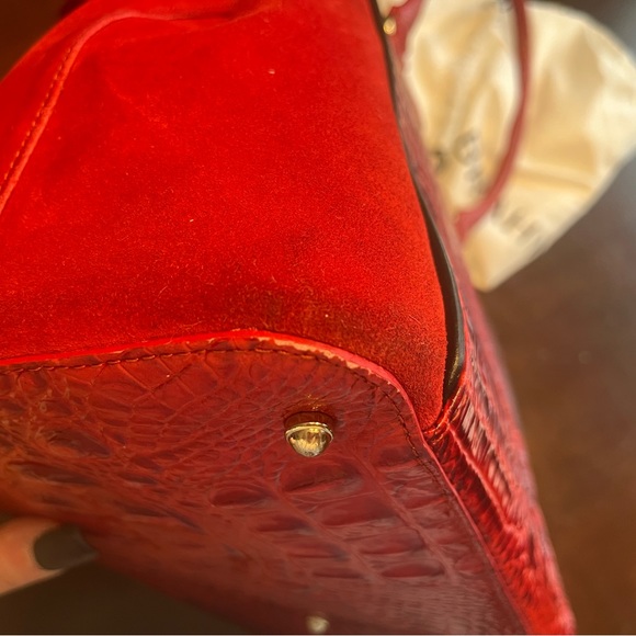 ***LAST CHANCE*** Brahmin HTF EUC Joan Tote in Scarlet Lusanne BAG ONLY!! - Picture 4 of 12